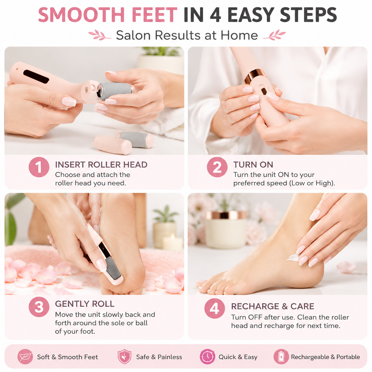 Electric Pedicure Foot File Callus Remover